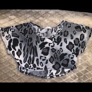 Leopard print crop top